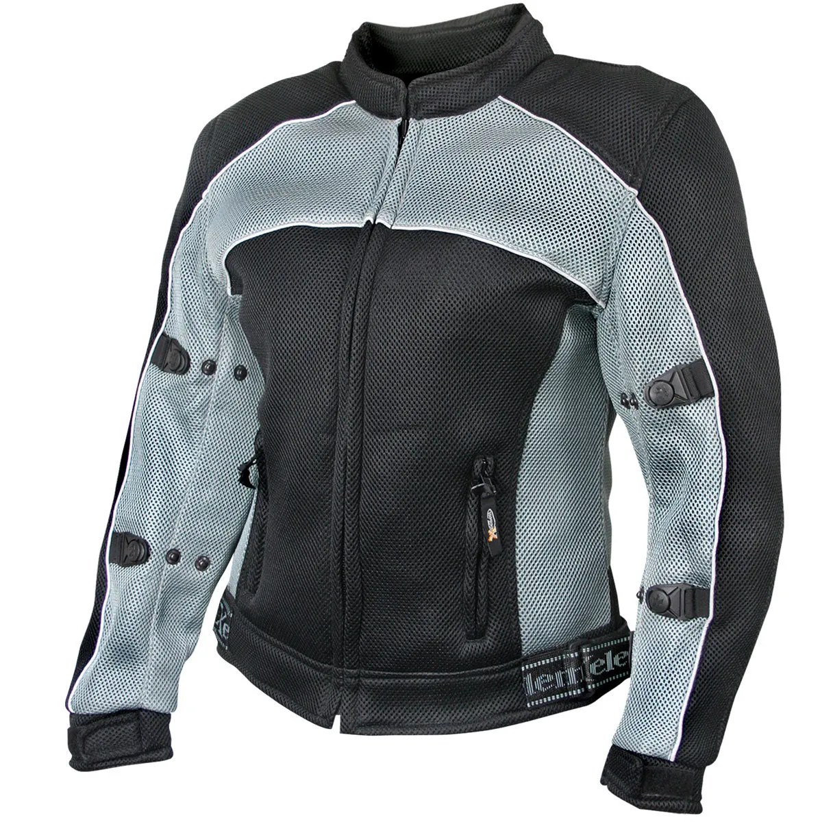 Xelement CF507 Women's 'Guardian' Black and Grey Mesh Jacket with