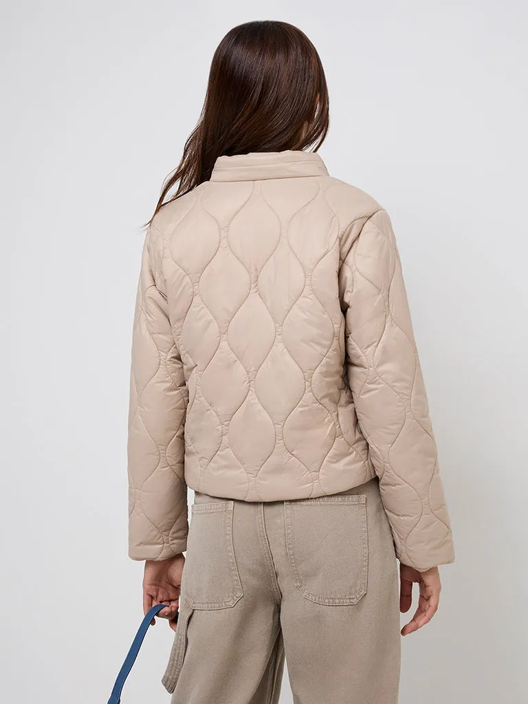 Y&F Kids Beige Quilted Jacket